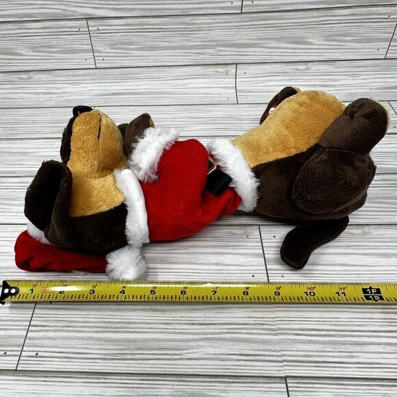 Christmas Dachshund Plush Toy Santa Claus Hat Jacket NOT WORKING - Picture 8 of 8